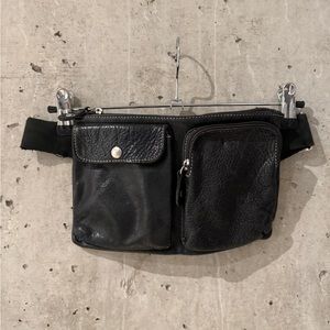vintage Roots leather side bag